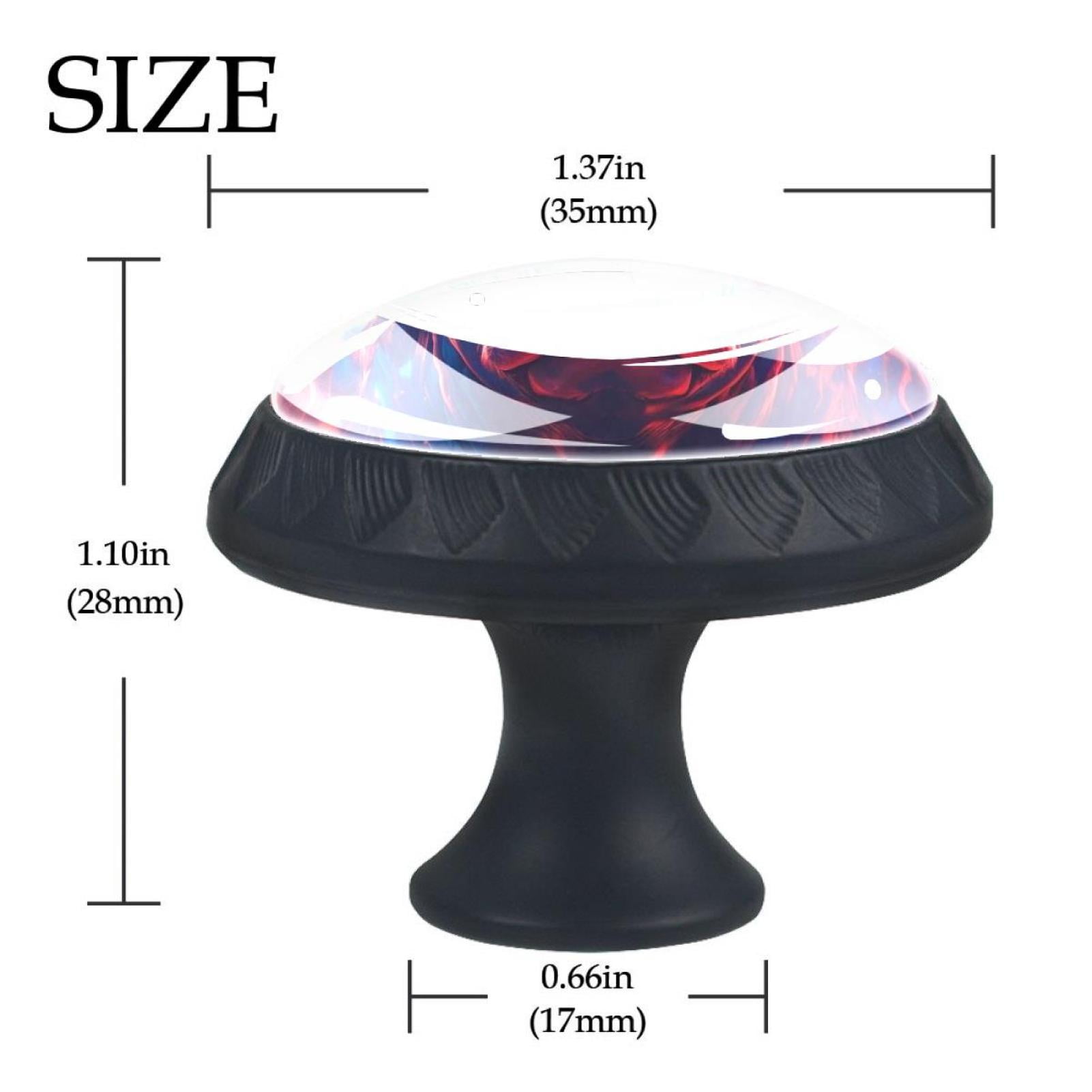 4 Pcs Cow American Flag Knobs for Kitchen Cabinet Cupboard Dresser Bookcase Drawer Pulls Handles Round Home Decor
