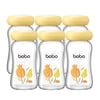 YOHKOH Glass Breastmilk Storage Containers,Wide Mouth,Reusable Milk Storage,5.4oz,6Pk,Yellow