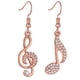 thumbnail image 1 of GOOHOCHY 1 par de pendientes con forma de nota musical, accesorios elegantes para los oídos, gotas para los oídos de mujer (oro rosa), 1 of 7