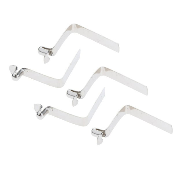 jinwen 5 Pieces Kayak Paddle Spring Clips Tent Pole Clips Push Button Spring Snap Clamp 5MM