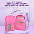 thumbnail image 3 of BUTIED Cute Butterfly Backpacks Wide Clamshell Opening Bookbag with Reflective Strips & Multiple Pockets, Waterproof Durable Daypack, 3 of 9