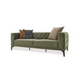 thumbnail image 3 of Enza Home Dorian 3-Seater Polyester Fabric Sofa in Green/Black, 3 of 6