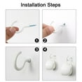 thumbnail image 6 of 20pcs Cup Hooks 2 Inch Vinyl Coated Screw-in Ceiling Wall Mount Hooks Perfect for Indoor Outdoor Hanger White, 6 of 7
