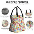 thumbnail image 3 of Pioneer Flower Floral Print Pattern Drawstring Lunch Bag Women - Drawstring Lunch Bag Insulated for Work Office - Stain-Resistant Large Lunchbags for Women with Multi-Pockets, 3 of 6