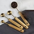 thumbnail image 4 of pitrice Stainless Steel Measuring Cups Spoons Set Wood Handle Measuring Spoon, 4 of 7
