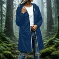 thumbnail image 2 of Long Rain Jacket Women Waterproof with Hood Lightweight Packable Zip Up Raincoats Outdoor Travel Hiking Windbreaker, 2 of 9