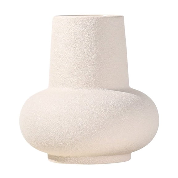White Ceramic Vase Irregular Dry Flower Hydroponic Home Decor Minimalist Art