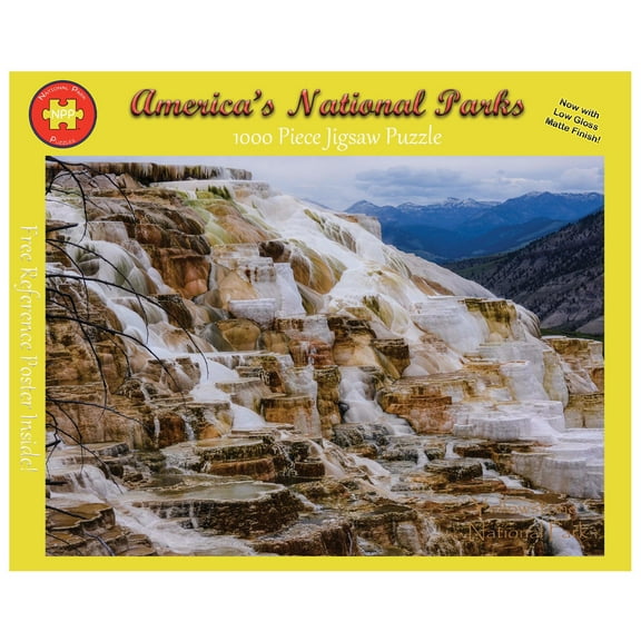 National Park Puzzles Yellowstone National Park Canary Spring 1000 Piece Jigsaw Puzzle