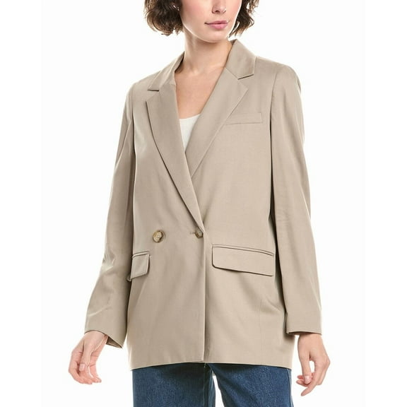 Madewell womens  Caldwell Double-Breasted Linen-Blend Blazer, m