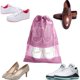 thumbnail image 5 of 20PCS-Rosa-Bolsa para zapatos de viaje, juego de bolsas para zapatos de lana impermeables y a prueba de polvo, con ventana transparente y cordón JM, 5 of 5
