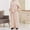 62#Beige, variant on Dwaogom Fashion Woman Solid Large Size Long Sleeve Pockets Ladies Headband One-Piece Dress Long Dress Halter Dresses For Women White Dress For Girls Cute Dresses For Teens