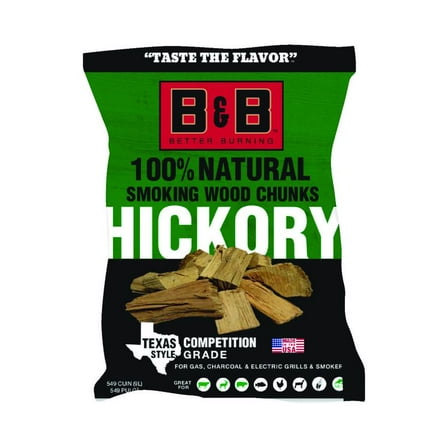 B&B Charcoal 8019852 180 cu. in. Hickory Wood Smoking Chips