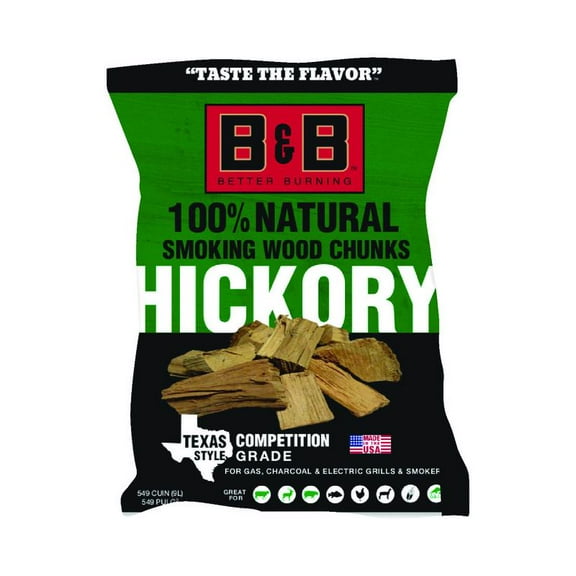 B&B Charcoal 8019852 180 cu. in. Hickory Wood Smoking Chips