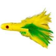 No Alibi NA-F03-1/2 Trolling Feather Lure Yellow And Green Skirt
