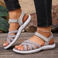 thumbnail image 2 of Dakaela Summer Sandals for Women Orthopedic Strappy Hiking Walking Shoes with Arch Support Comfortable Casual Slip on Sandal Size 6.5, 2 of 9