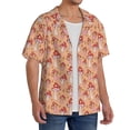 thumbnail image 4 of Vsdgher Mushroom Print Men's Wrinkle Free Untucked Cuban Shirt Business Casual Button Down Shirts Short Sleeve Shirt, 4 of 7