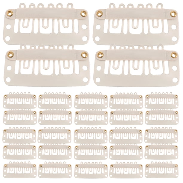 BRIGHTFUFU 60 pinzas de metal para pelucas, extensiones de cabello, accesorios para pelucas.