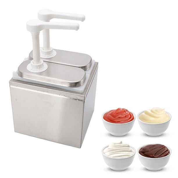 Dispensador De Salsa, Condimento Comercial De Ketchup Dispensador De PlásTiCO Y Estacia De Bomba De Salsa De Acero Inoxidable Para La Cocina De La Cocina Del Restaurante