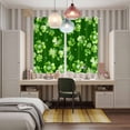 thumbnail image 4 of St. Patrick's Day Kitchen Curtains Window Panels, Spring Shamrock Leaves Polka Dots Dark Green Insulated Window Treatment Curtain, Grommet Curtains for Bedroom/Living Room/Bathroom, 2 Piece 52"Wx84"L, 4 of 8