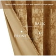 thumbnail image 4 of Chezmoi Collection Lux Caramel Gold Distressed Velvet Curtains 2 Panel Set, Room Darkening Luxury Velvet Grommet Top Window Drapes for Living Room Bedroom 50" W x 72" L, 4 of 9