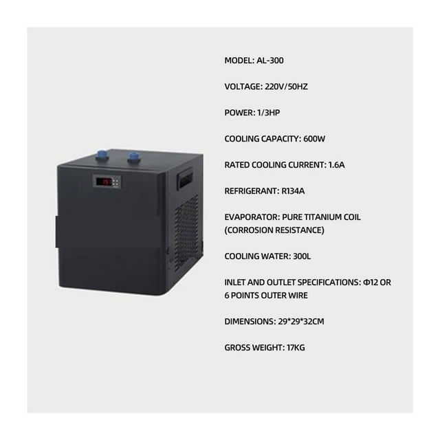 300l Marine Tank Chiller Water Cooling Machine Fish Tank Compressor Automatic Temperature Control 2025 NEW ,Easy to Operate