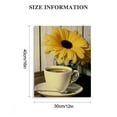 thumbnail image 3 of Acheng Canvas Wall Art Flowers Painting for Living Room Artistic Yellow Sunflower Coffee Cup Picture Still Life Artwork Framed Prints Ready to Hang 12x16 in, 3 of 5