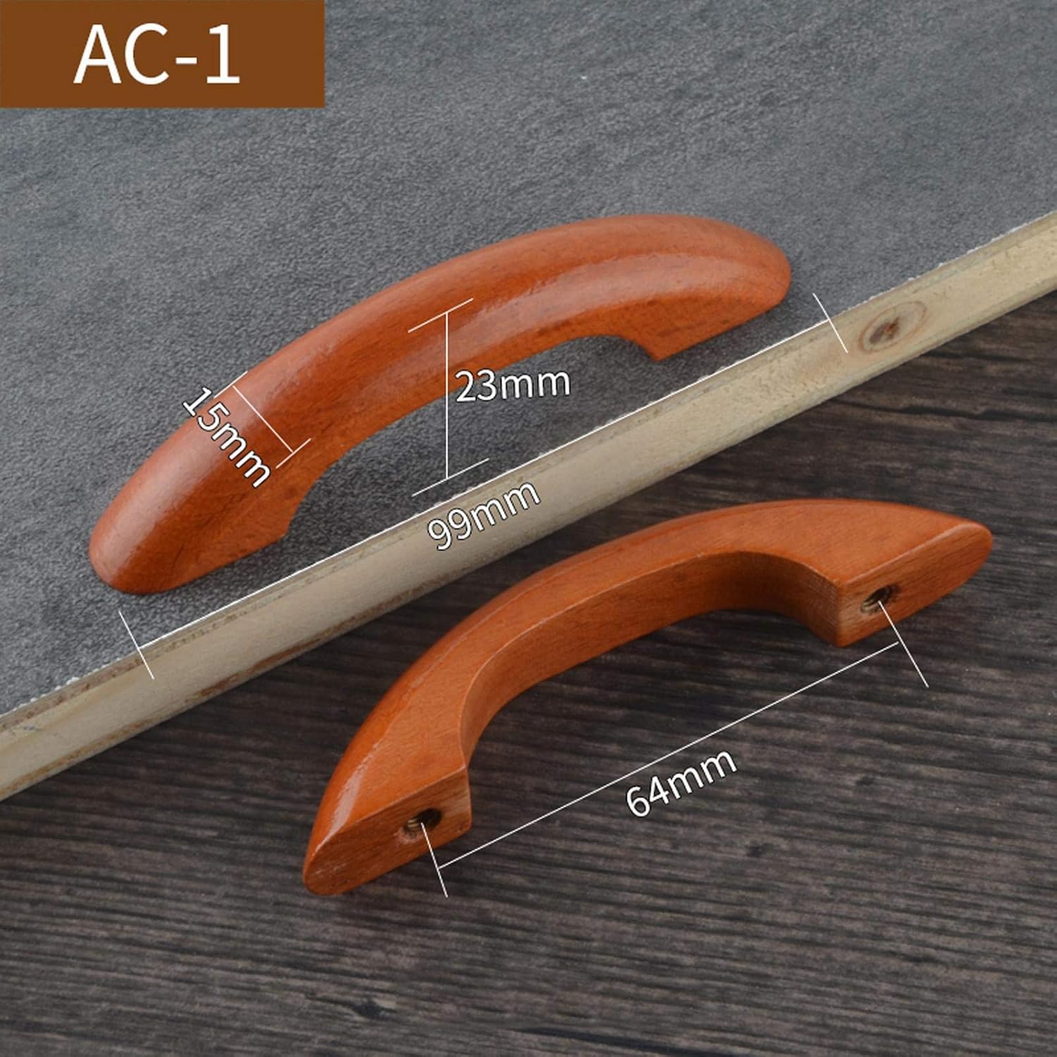 Gamvdout Wood Pull Knobs  3pcs Cabinet Furniture Kitchen Pulls Handles for Dresser Drawer Wardrobe Cupboard Knobs for Bathroom Wardrobe Door Knob