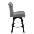 thumbnail image 4 of BARNUT Counter Stools,26"360 Free Swivel Counter Height Bar Stools with Back and Nail Head for Bar and Kitchen Island,Set of 2,Performance Fabric in Gray, 4 of 5