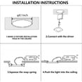 thumbnail image 3 of JARLSTAR 8 Inch LED Recessed Light with Junction Box, 6 Pack Ultra Thin LED Recessed Lighting.6000K Daylight,No Dimmable,18W 8" Recessed Ceiling Canl, 3 of 9