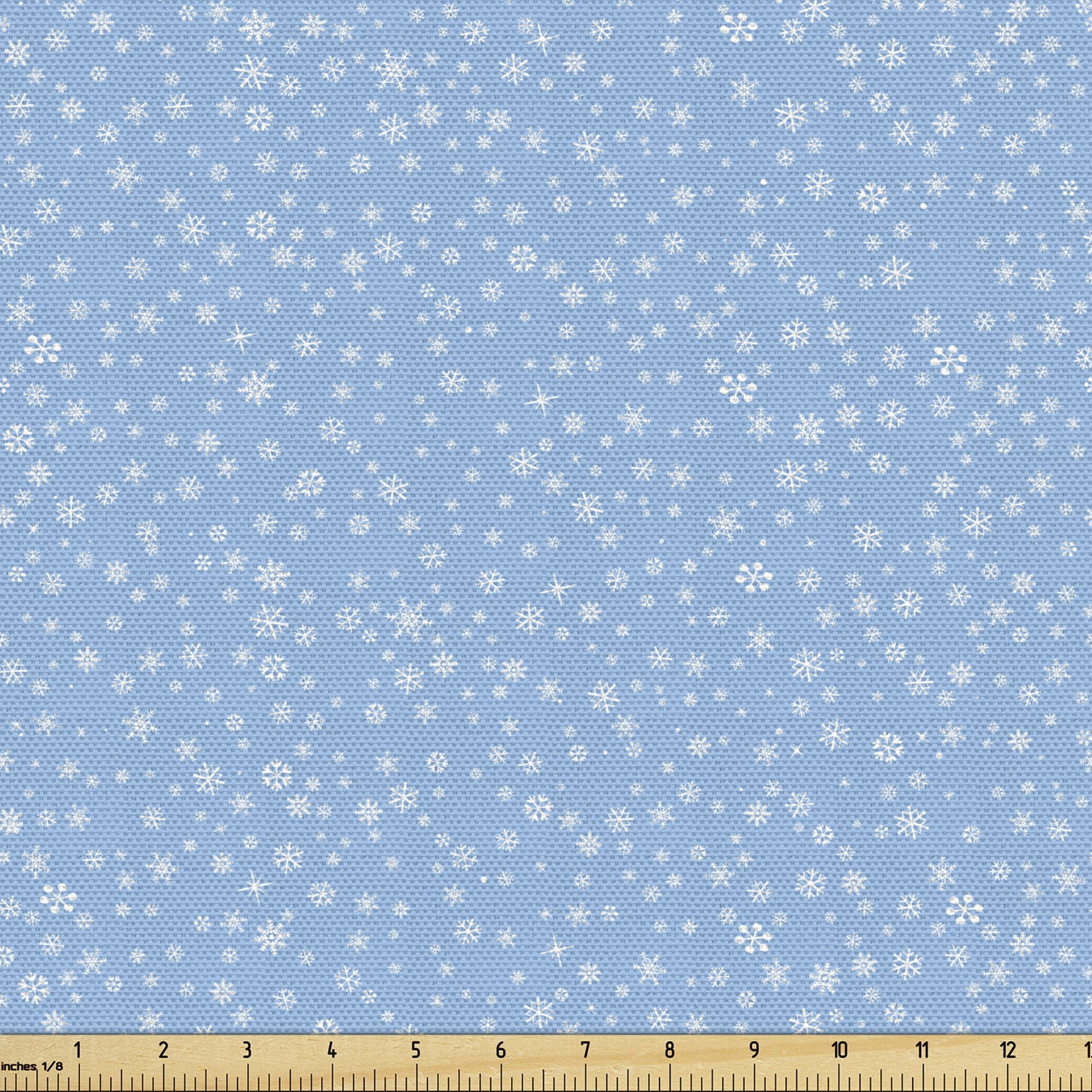 Winter Fabric by the Yard, Little Snowflakes Falling from the Sky