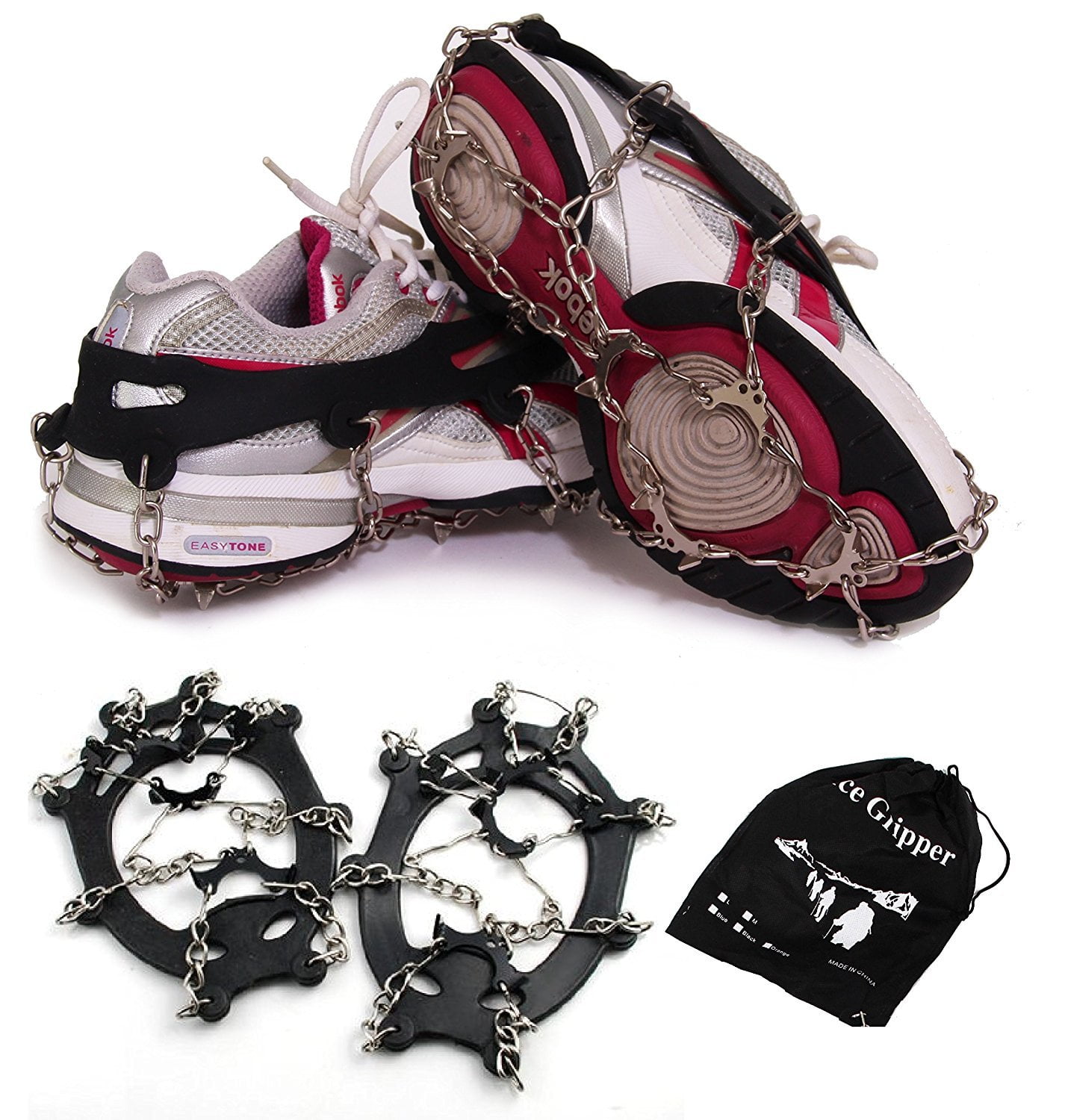 Wealers Ice Shoe Antislip Ice Cleats Shoe Boot Tread Grips Traction