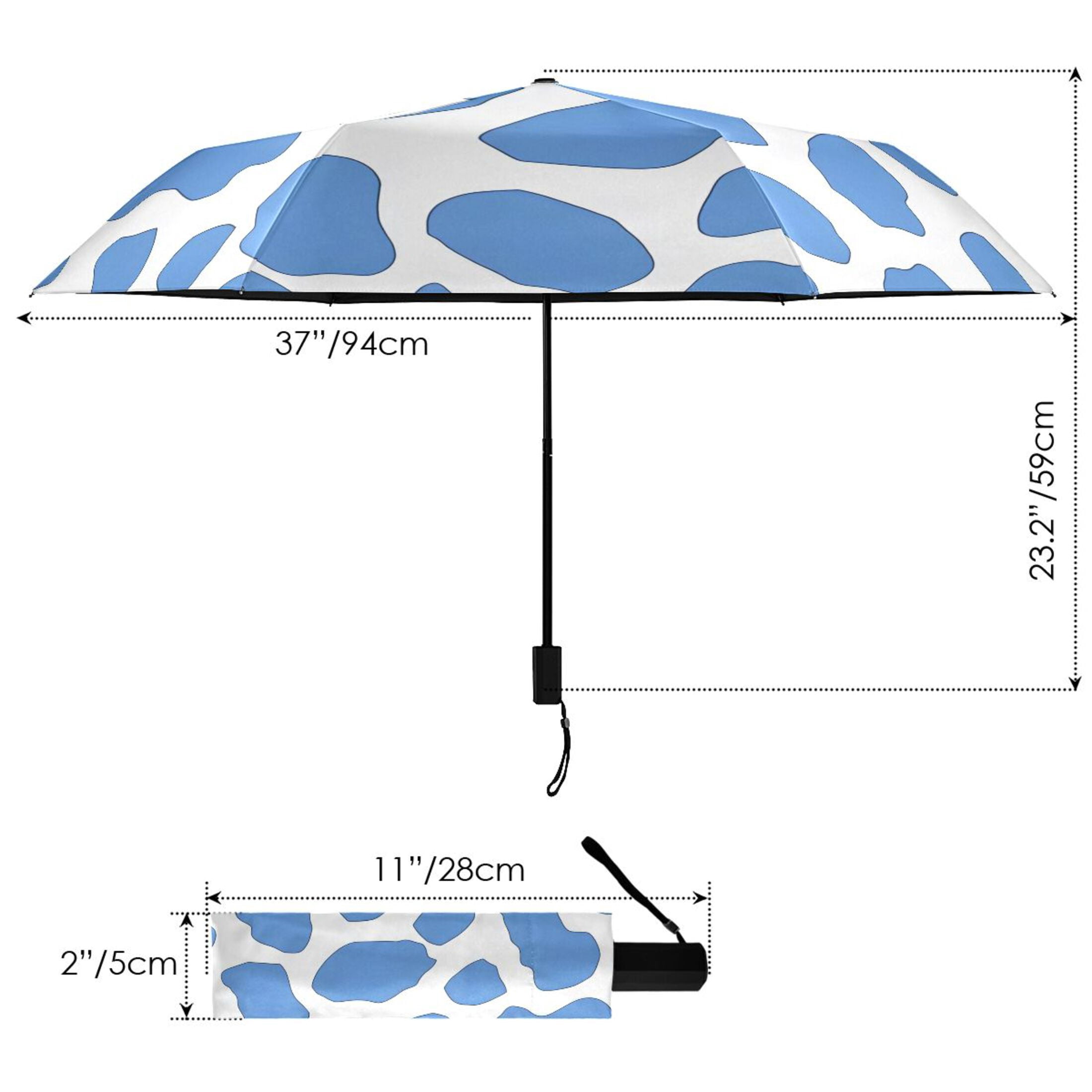 ALAZA Leopard Pattern-a1 UPF 50+ Compact Folding Umbrella for Rain Travel Umbrella Packable