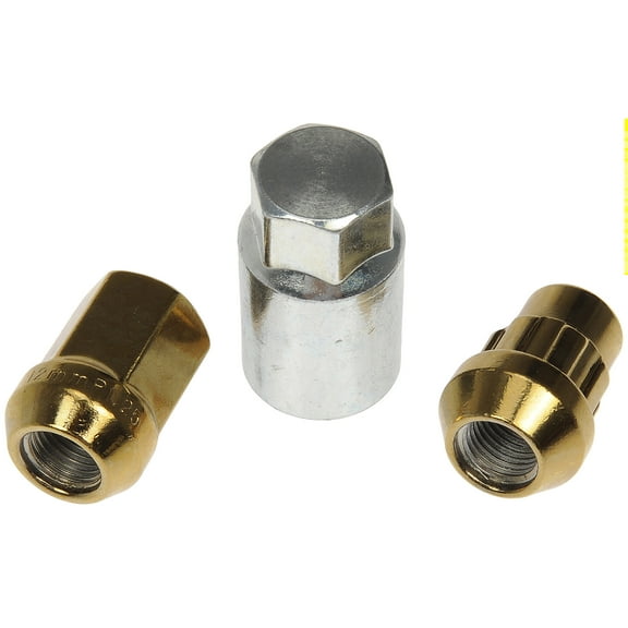 Dorman 713-475K Wheel Lug Nut for Specific Nissan Models, Gold Chrome (Pack of 20)