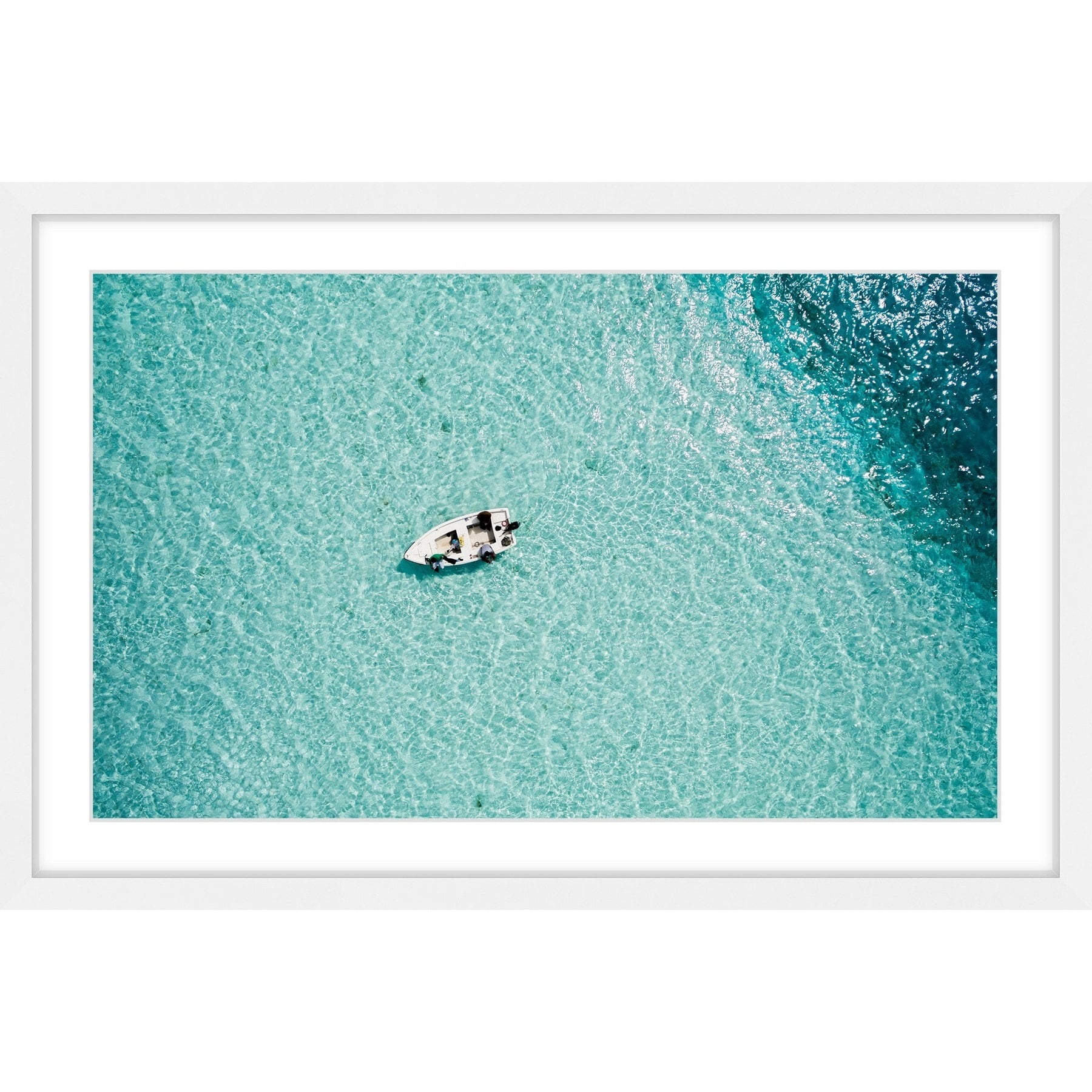 Marmont Hill "Clear Blue Lake" by Hassan Ishan Framed Painting Print