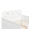 thumbnail image 4 of Mirightone Low Loft Bed with Stairs and LED Lights, Full Loft Bed Frame with 4 Storage Drawers,Loft Bed with Guardrails, White, 4 of 7
