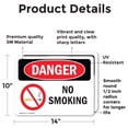 thumbnail image 2 of (2 Pack) No Smoking OSHA Danger Sign 14 Inch X 10 Inch Vinyl Label Decal Sticker Weather Resistant, UV Protected for Workplace, Business, and Construction Site, Made in the USA, 2 of 7