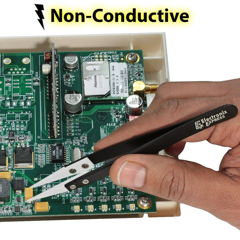 DIY Ceramic reverse tweezers Accessories IC SMD SMT Parts Heat Resistant  Durable