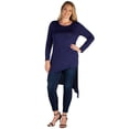 thumbnail image 4 of Plus Size Long Sleeve Asymmetrical Tunic Top, 4 of 4