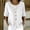 White, variant on Women's Round Neck Short-Sleeved Button-Down Shirt Top, Casual Summer Blouse