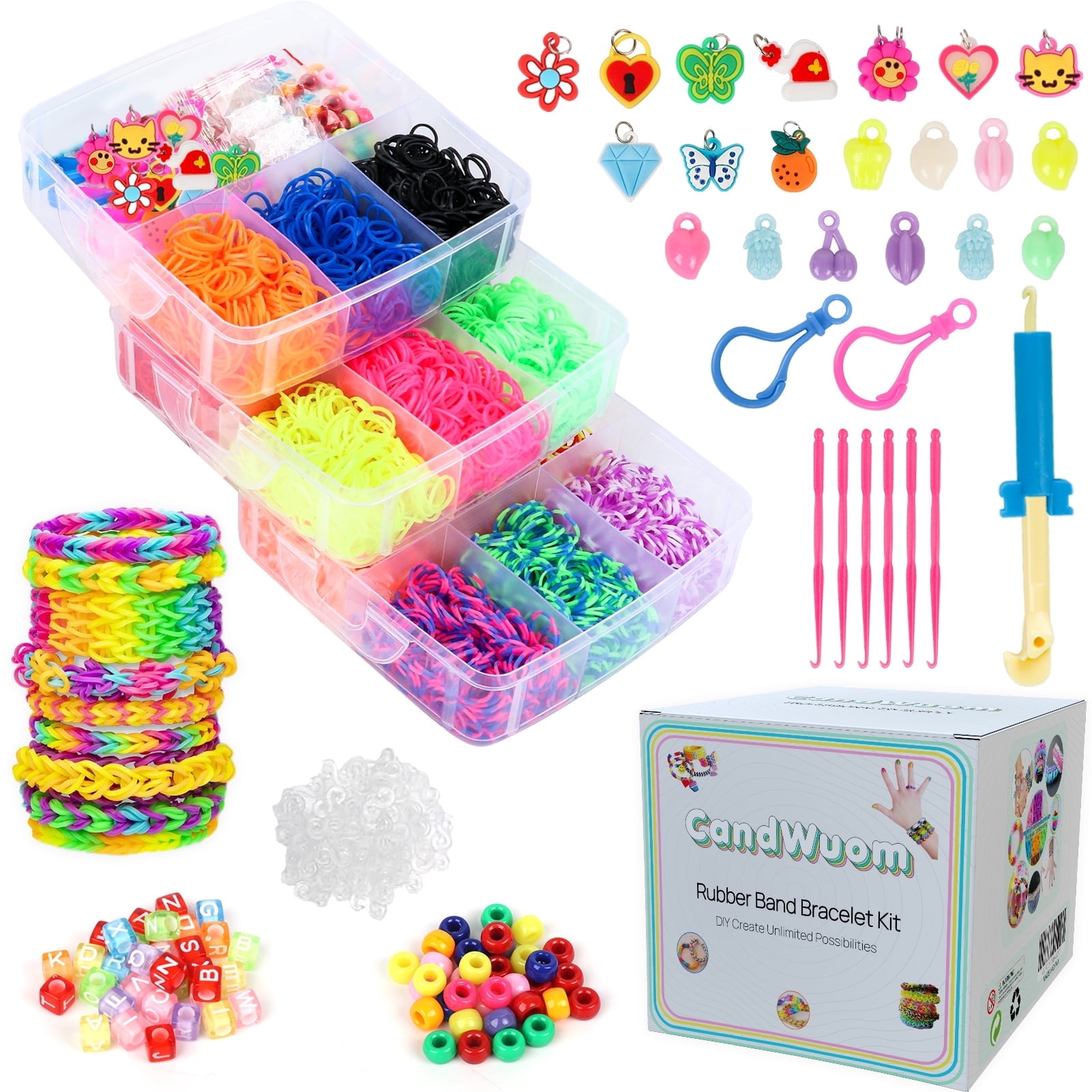 CandWuom 5000+ Rubber Band Bracelet Making Kit photo 1
