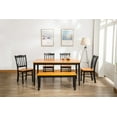 thumbnail image 2 of Boraam Shaker 6-Piece Dining Set with Black and Oak Finish, 2 of 10