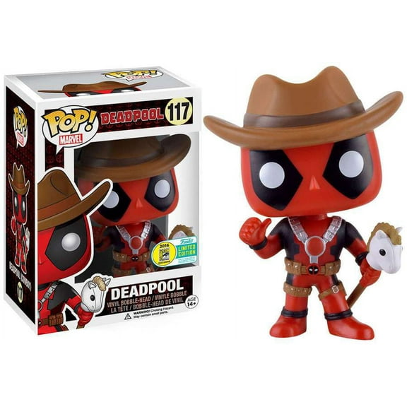 FUNKO POP SDCC 2016 DEADPOOL COWBOY COMIC CON 117 MARVEL