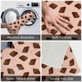 thumbnail image 2 of Chocolate Chunk Brown Print Front Door Mat, Indoor Mats for Bedroom Bathroom Kitchen, Floor Mat Non-Slip, Soft Carpet Floor Cover Machine Washable Entryway Mat - 20x31.5in, 2 of 5