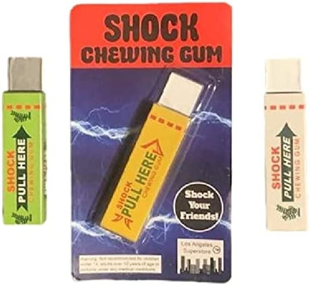 Los Angeles Superstore Shock Gum Pack of 3 Shocking Gums Funny Gag
