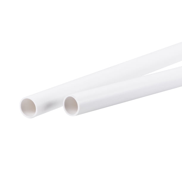 Tubo de PVC redondo rígido de plástico 6.8mm ID 8.8mm OD 500mm blanco para tubería de agua, manualidades, decoración, funda de cable 2 paquetes 10mm ID 12mm OD