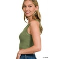 thumbnail image 2 of Zenana Casual Ribbed Scoop Neck Cropped Slim Basic Tank Top, 2 of 4