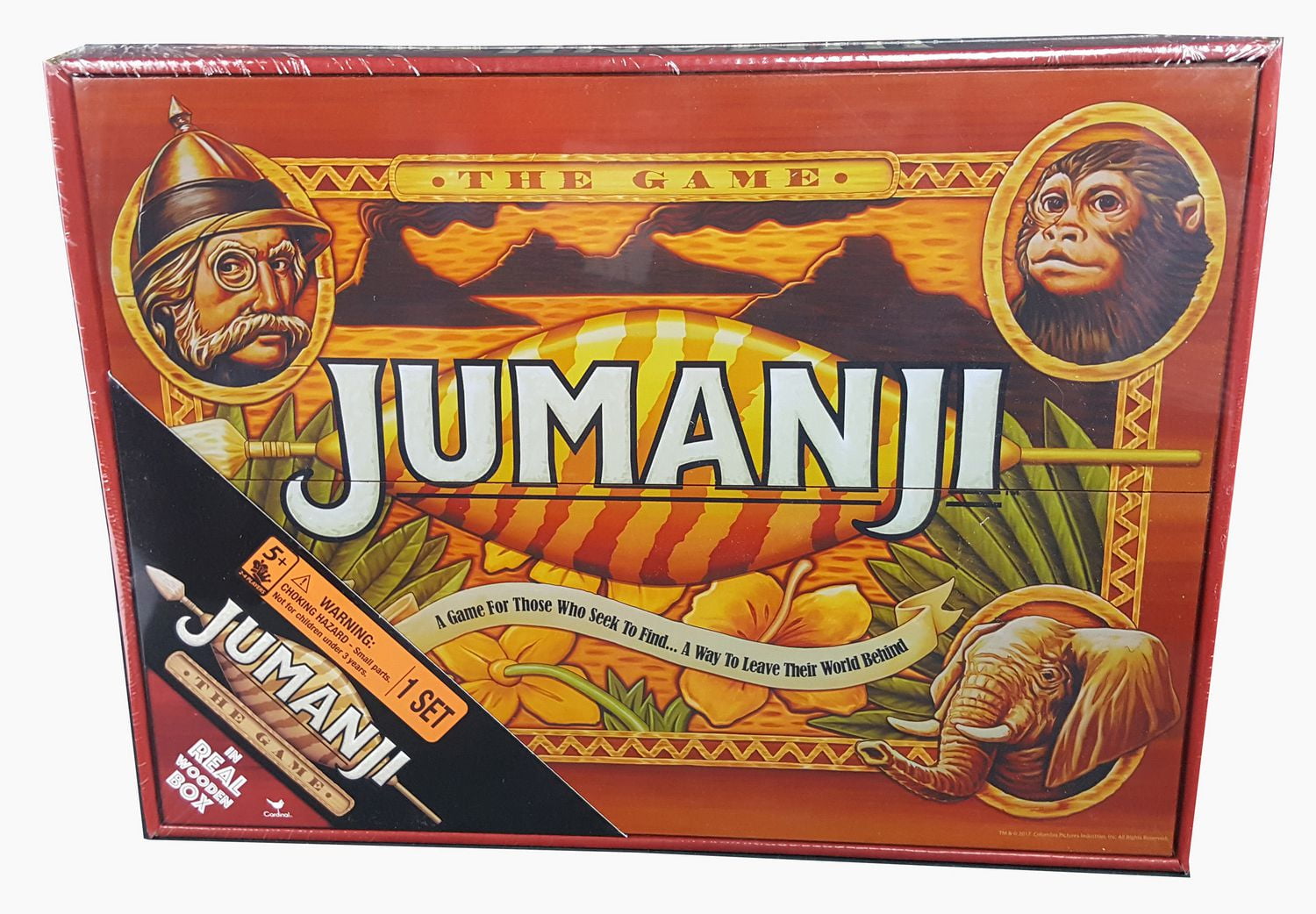 Jumanji Wooden Case Board Game, 2-4 players