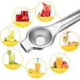 thumbnail image 3 of Stainless Steel Lemon Squeezer - Manual Fruit Juicer with Seeds and Pulp Filter - Metal Juicer Press for Juicing Lemons, Limes, Oranges, and Pomegranate, 3 of 6