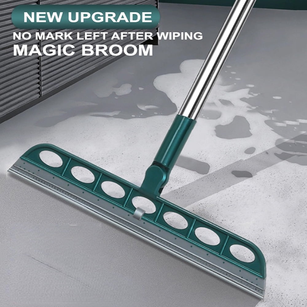 Floor Squeegee Adjustable Professional Water Squeegee with 35 Handle for  Garage Tile Shower Hair Floor Wiper