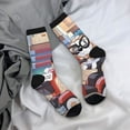 thumbnail image 5 of Masiiu Bluey Pattern Adult Crew Socks, Breathable Color-Block Mid-Calf Socks, Comfortable for Daily Wear and Sports, 5 of 6